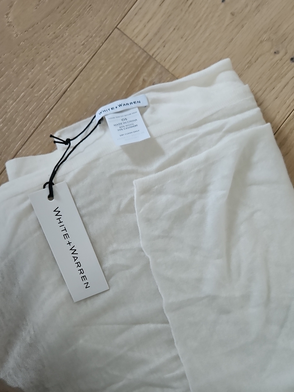 White + Warren Cream Lightweight Travel Wrap